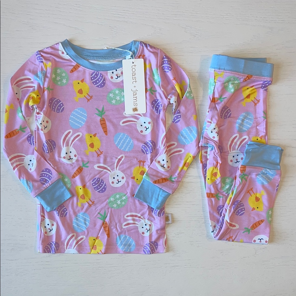 Toast + Jams Easter Girl Bamboo Pajama Set 5/6 7/8